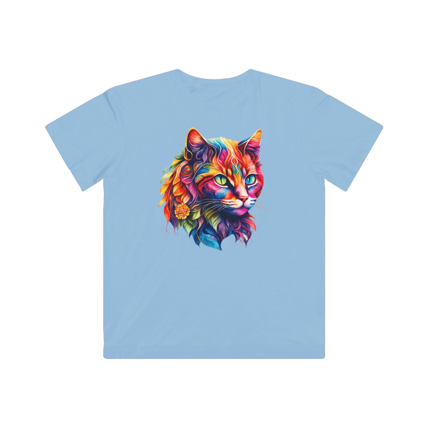 Rainbow Cat Kids Tee - Colorful Animal Shirt, Gift for Animal Lovers, Fun Casual Wear, Birthday Party Outfit