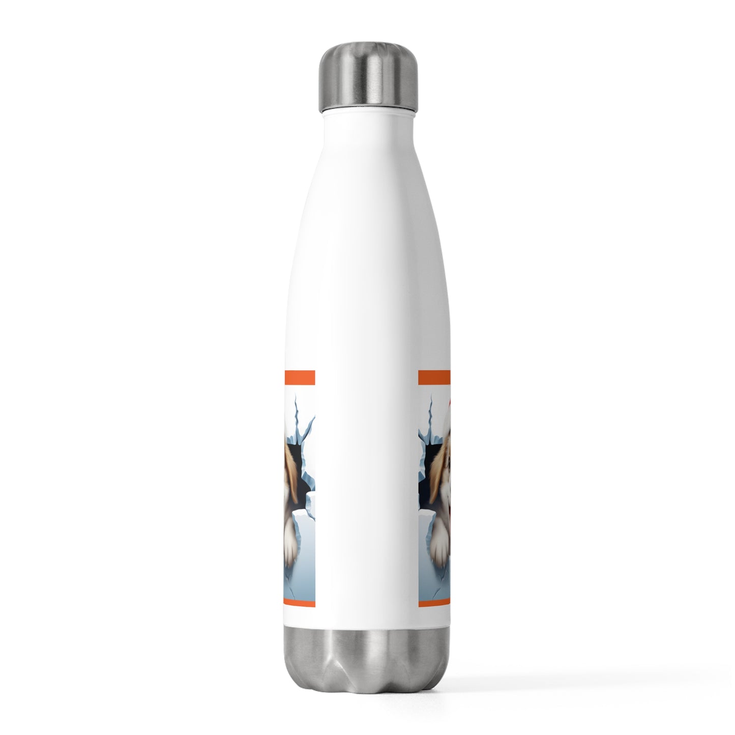 Cute Holiday Dog Insulated Bottle, Stainless Steel Water Bottle, Christmas Gift for Dog Lovers, Pet Lover Gift, Reusable Water Bottle