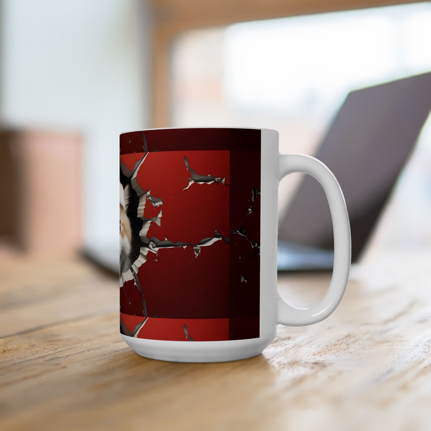 Festive Cat Mug | Christmas Coffee Cup | Holiday Gift for Cat Lovers | Fun Ceramic Drinkware | Cute Decorations