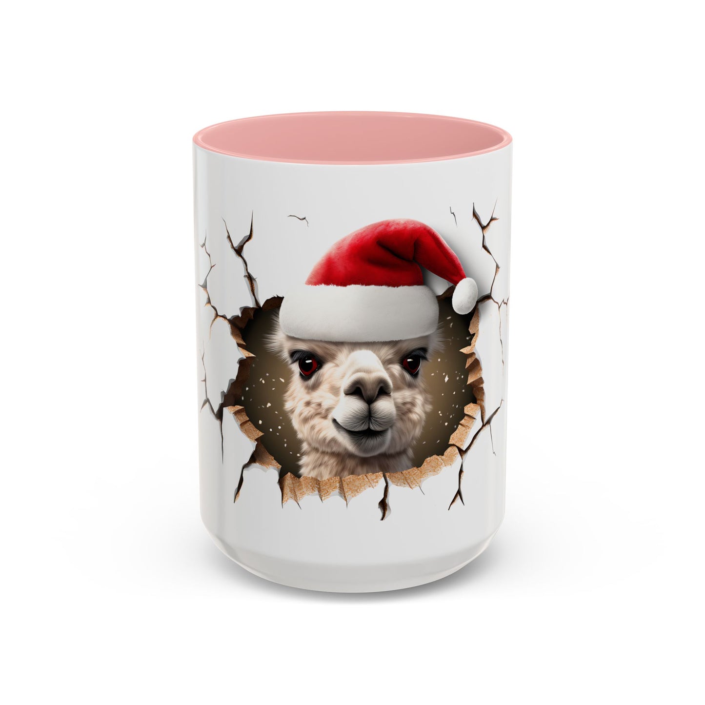 Santa Llama Accent Coffee Mug - Fun Holiday Gift for Animal Lovers, Perfect for Christmas, Office Decor, Mug Collection, Home & Kitchen