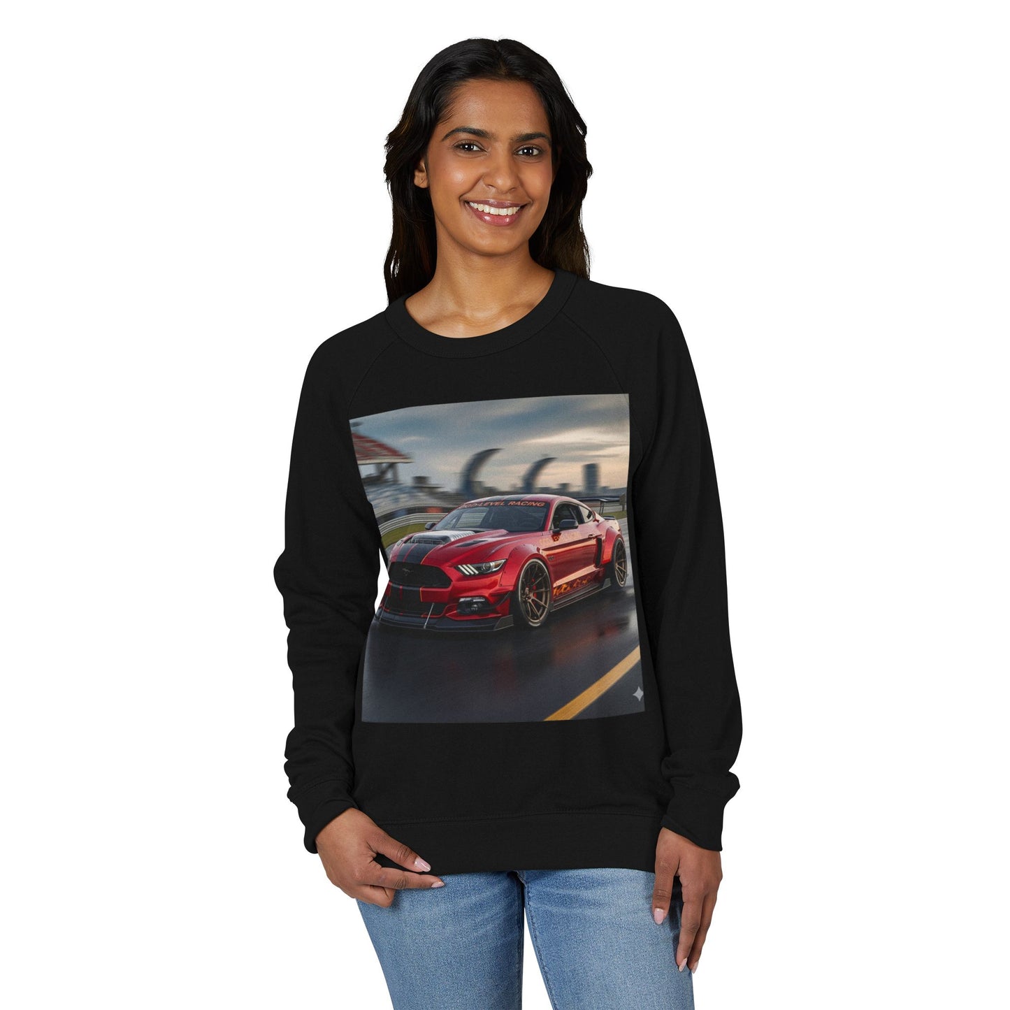 Racing Car Graphic Crewneck Sweatshirt, Unisex Sweatshirt, Automotive Gift, Car Enthusiast Apparel, Casual Style, All-Season Wear