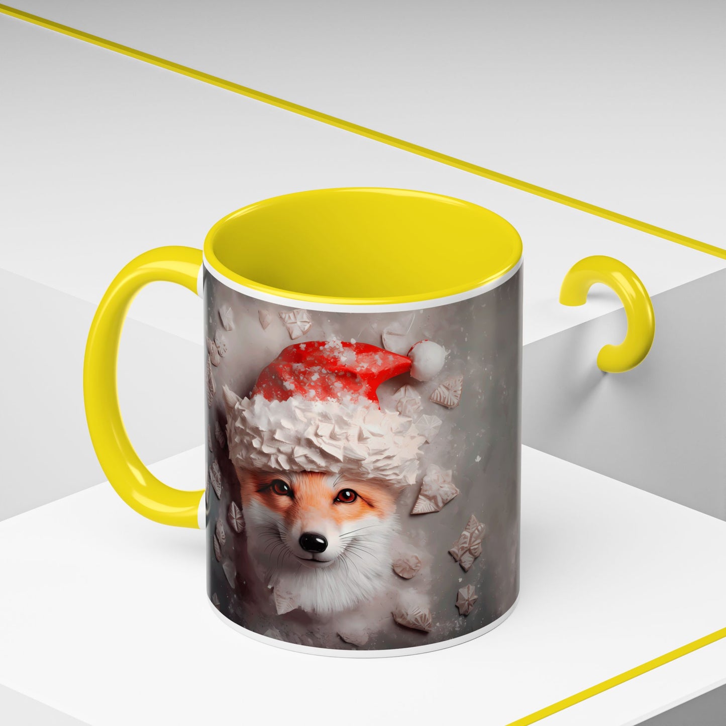 Festive Fox Coffee Mug - Perfect for Holiday Cheer, Gift for Animal Lovers, Winter Decor, Cozy Mornings, Cute Tea Cup