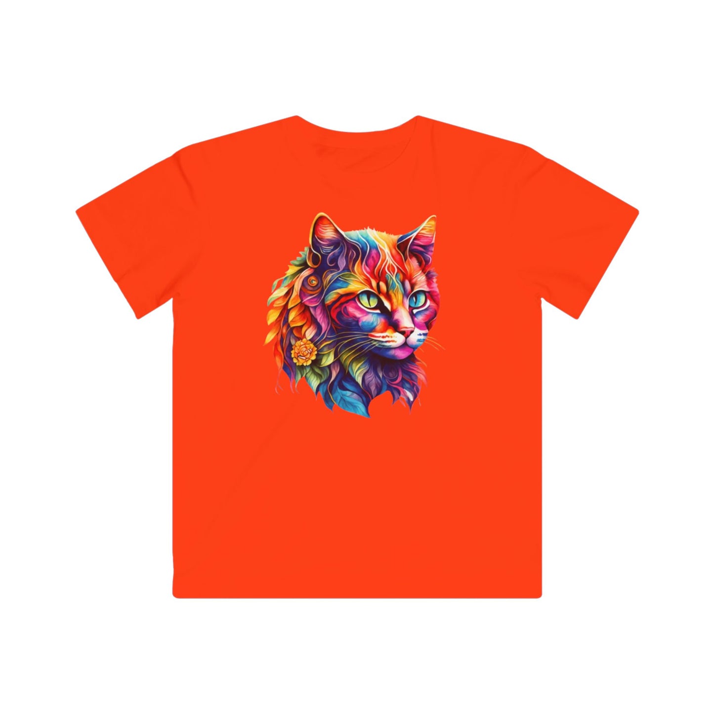 Rainbow Cat Kids Tee - Colorful Animal Shirt, Gift for Animal Lovers, Fun Casual Wear, Birthday Party Outfit