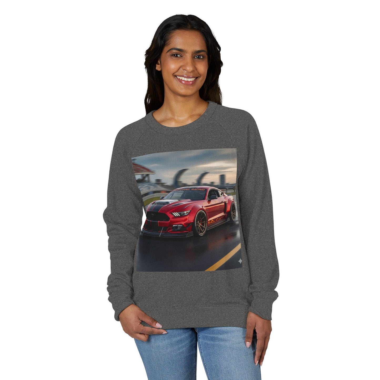 Racing Car Graphic Crewneck Sweatshirt, Unisex Sweatshirt, Automotive Gift, Car Enthusiast Apparel, Casual Style, All-Season Wear