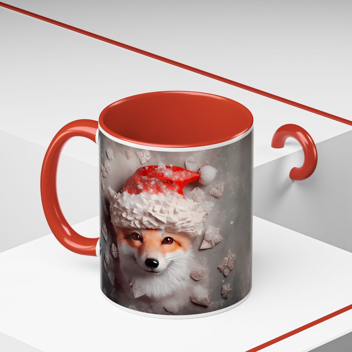 Festive Fox Coffee Mug - Perfect for Holiday Cheer, Gift for Animal Lovers, Winter Decor, Cozy Mornings, Cute Tea Cup