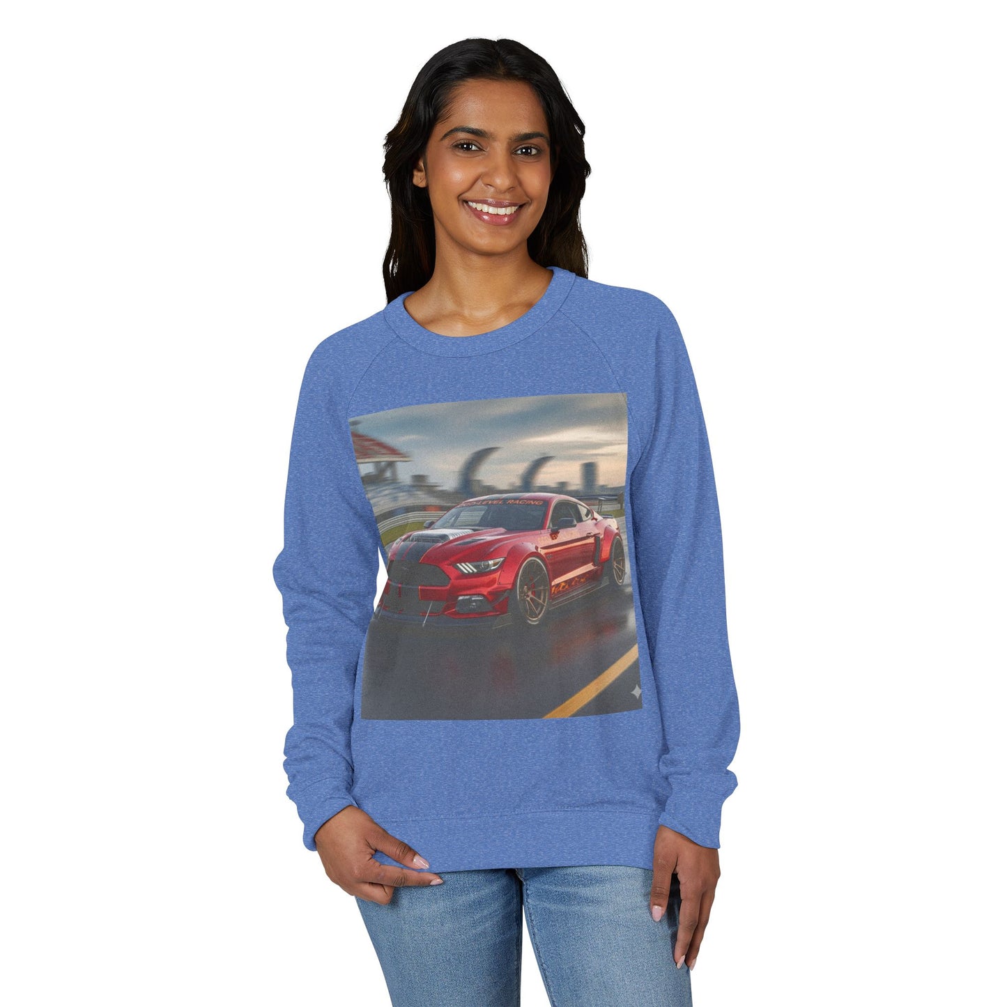 Racing Car Graphic Crewneck Sweatshirt, Unisex Sweatshirt, Automotive Gift, Car Enthusiast Apparel, Casual Style, All-Season Wear