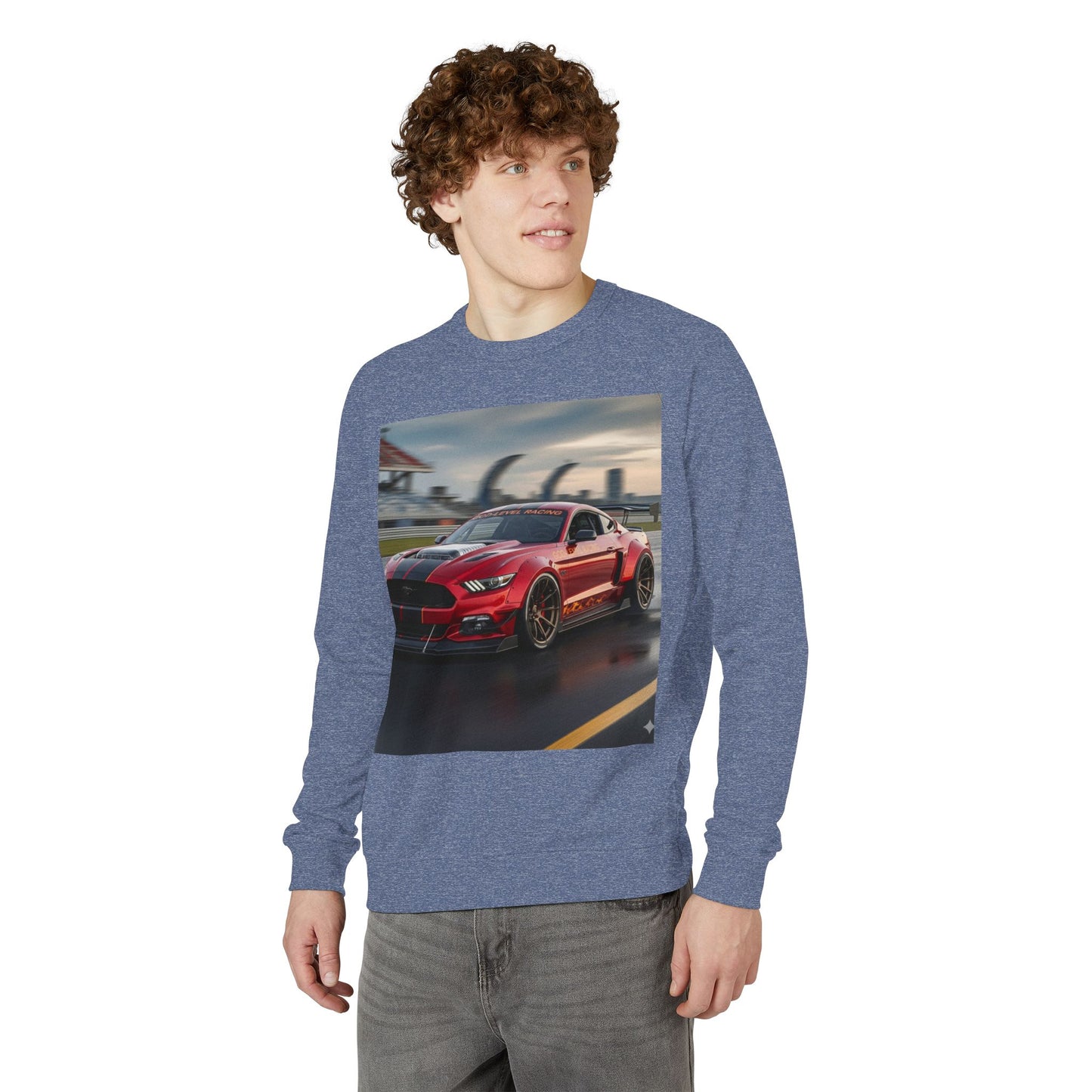 Racing Car Graphic Crewneck Sweatshirt, Unisex Sweatshirt, Automotive Gift, Car Enthusiast Apparel, Casual Style, All-Season Wear