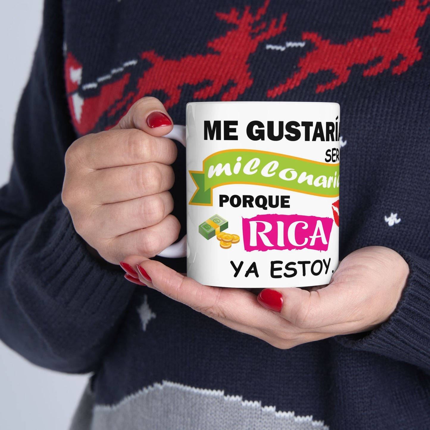 Ceramic mug for coffee, tea and hot chocolate.