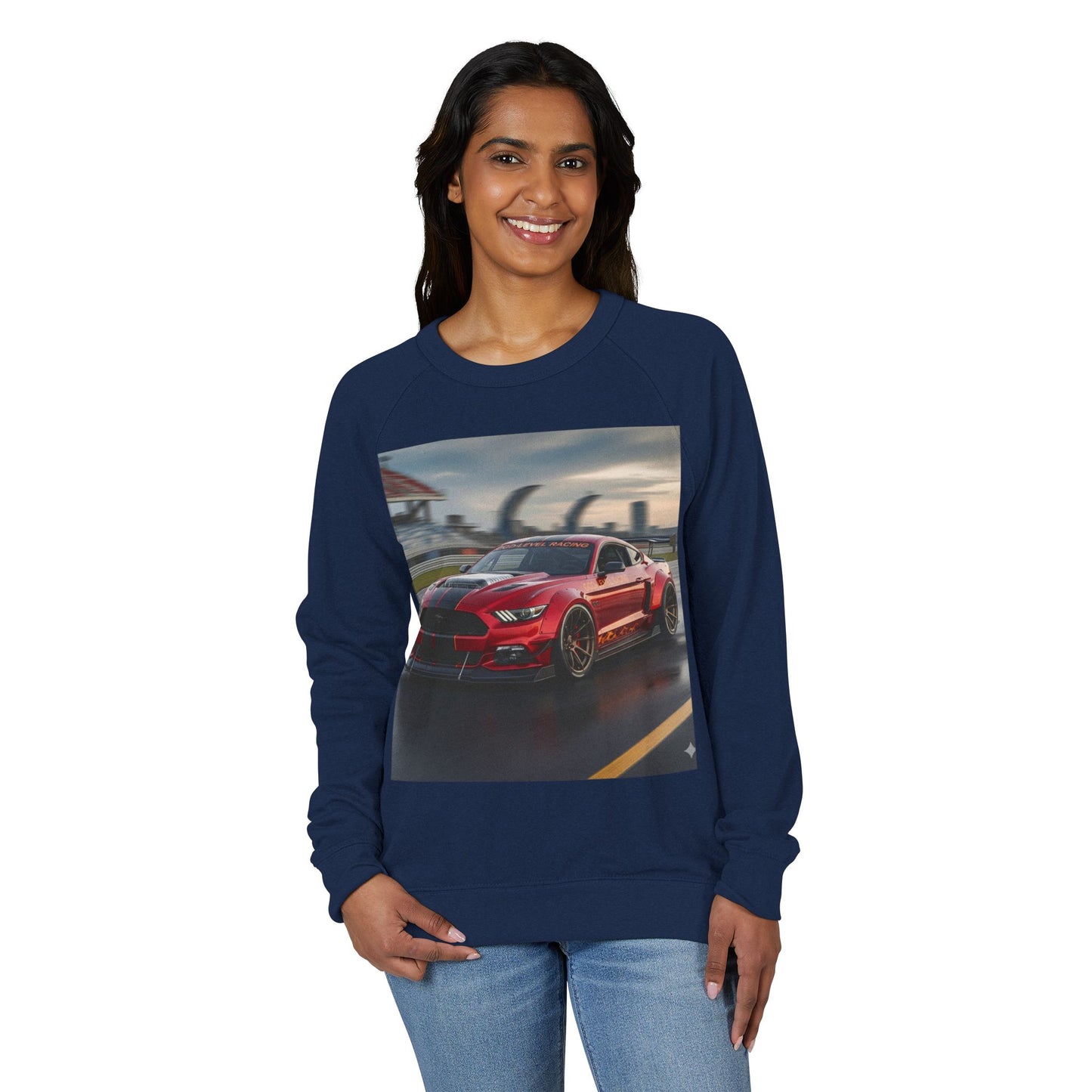 Racing Car Graphic Crewneck Sweatshirt, Unisex Sweatshirt, Automotive Gift, Car Enthusiast Apparel, Casual Style, All-Season Wear