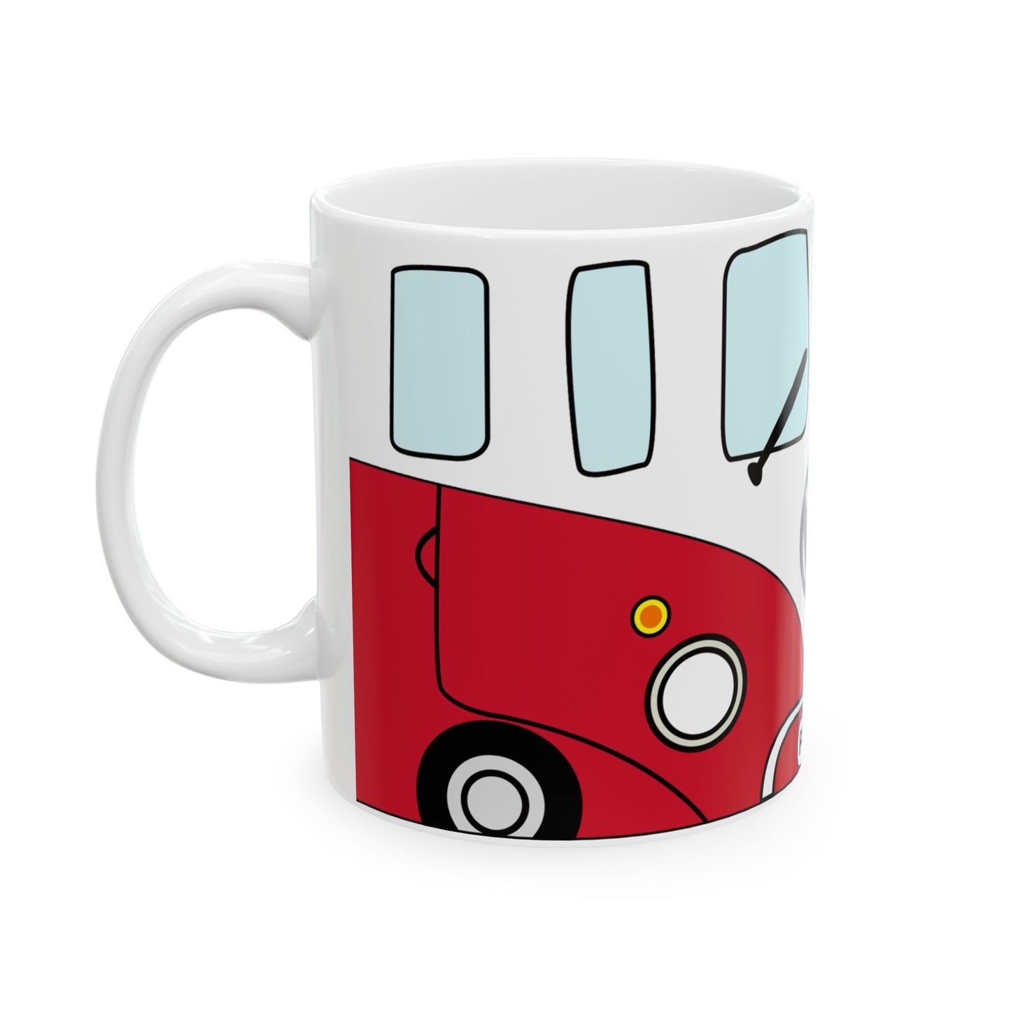VW Peace Ceramic Mug - 11oz & 15oz Travel Style Coffee Cup for Hippie Lovers