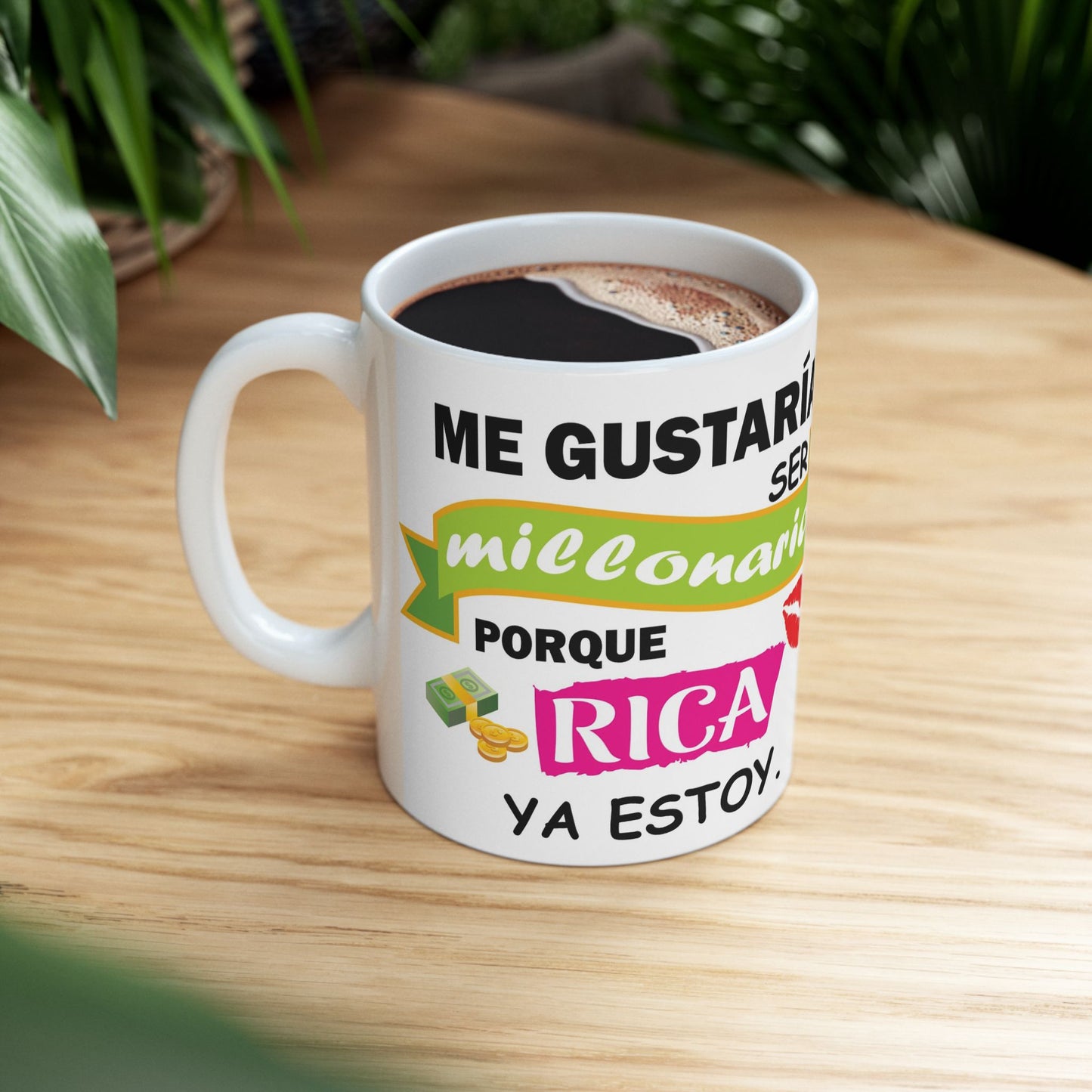 Ceramic mug for coffee, tea and hot chocolate.
