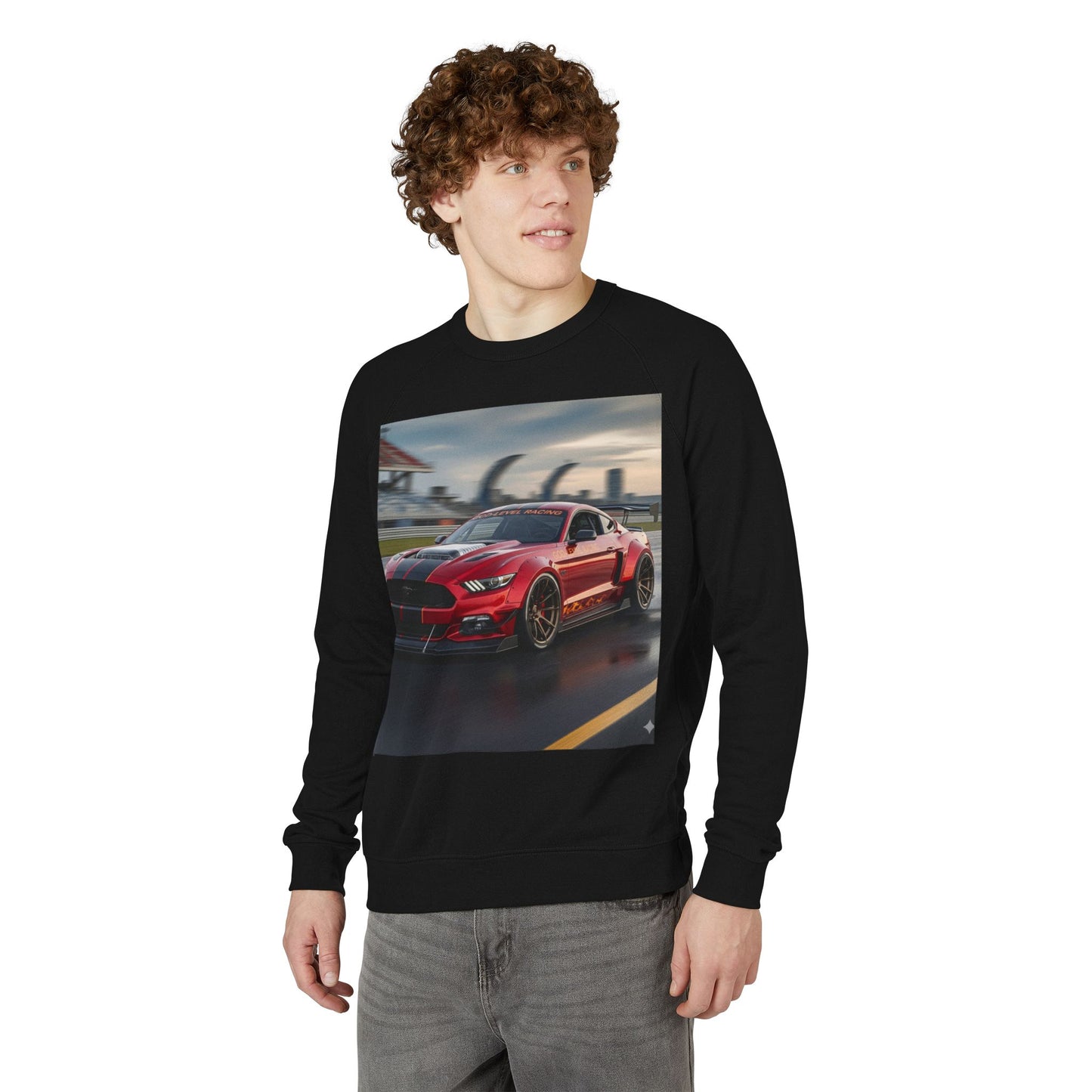 Racing Car Graphic Crewneck Sweatshirt, Unisex Sweatshirt, Automotive Gift, Car Enthusiast Apparel, Casual Style, All-Season Wear