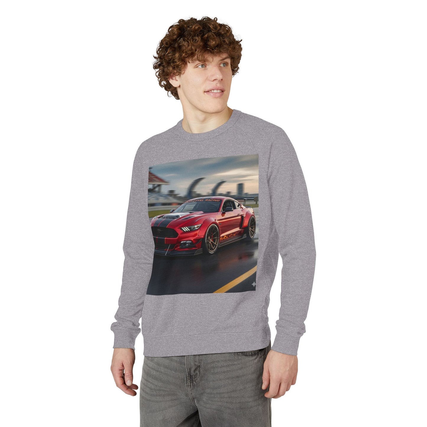 Racing Car Graphic Crewneck Sweatshirt, Unisex Sweatshirt, Automotive Gift, Car Enthusiast Apparel, Casual Style, All-Season Wear