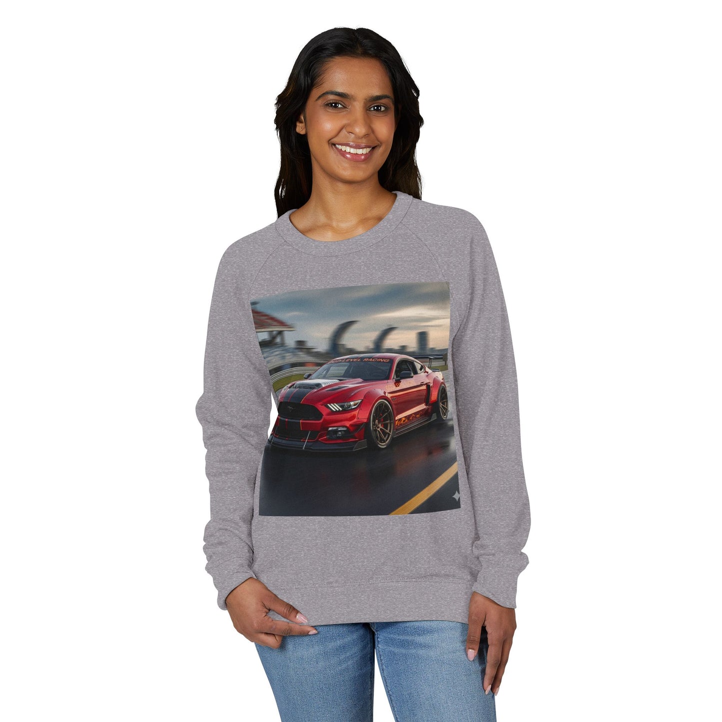 Racing Car Graphic Crewneck Sweatshirt, Unisex Sweatshirt, Automotive Gift, Car Enthusiast Apparel, Casual Style, All-Season Wear