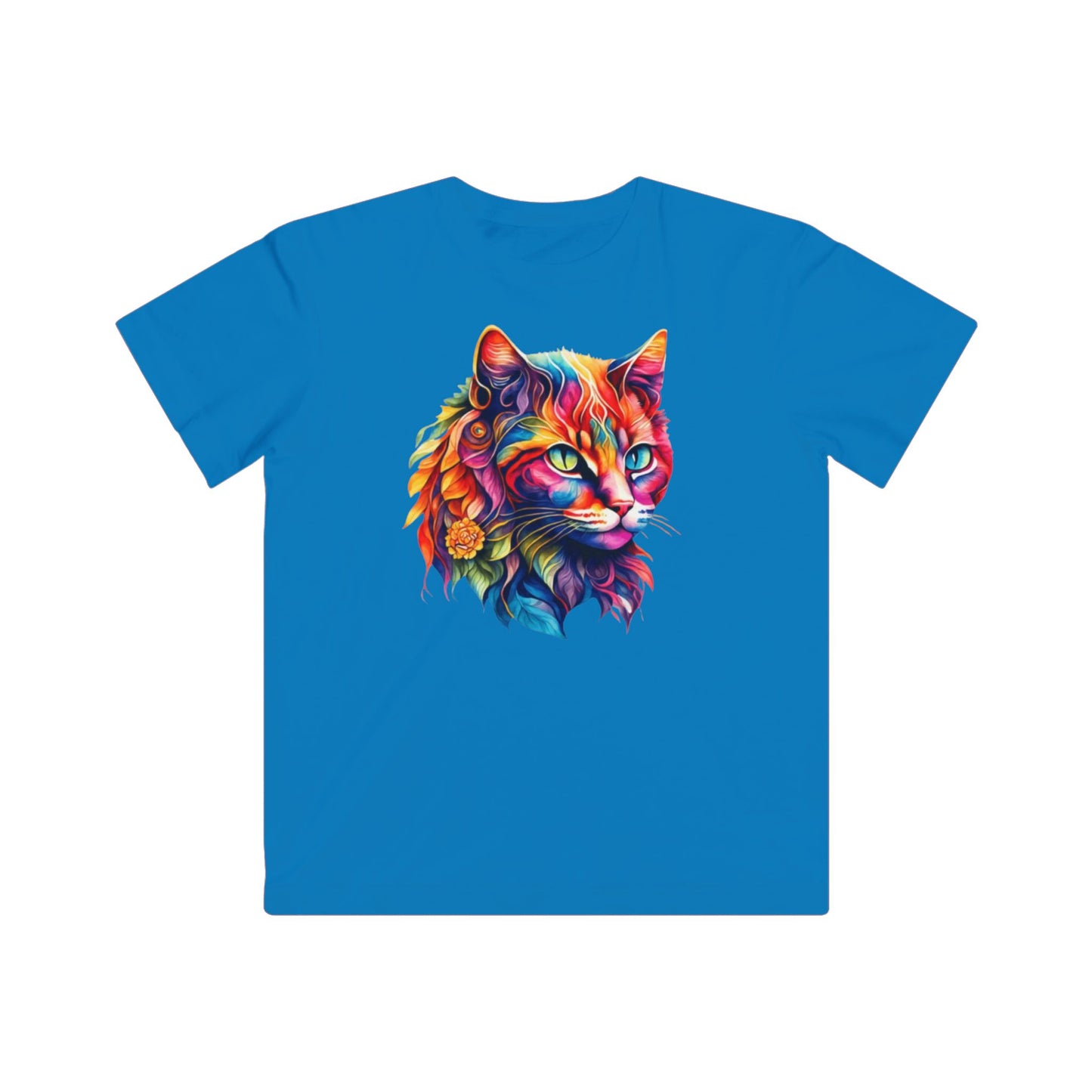Rainbow Cat Kids Tee - Colorful Animal Shirt, Gift for Animal Lovers, Fun Casual Wear, Birthday Party Outfit