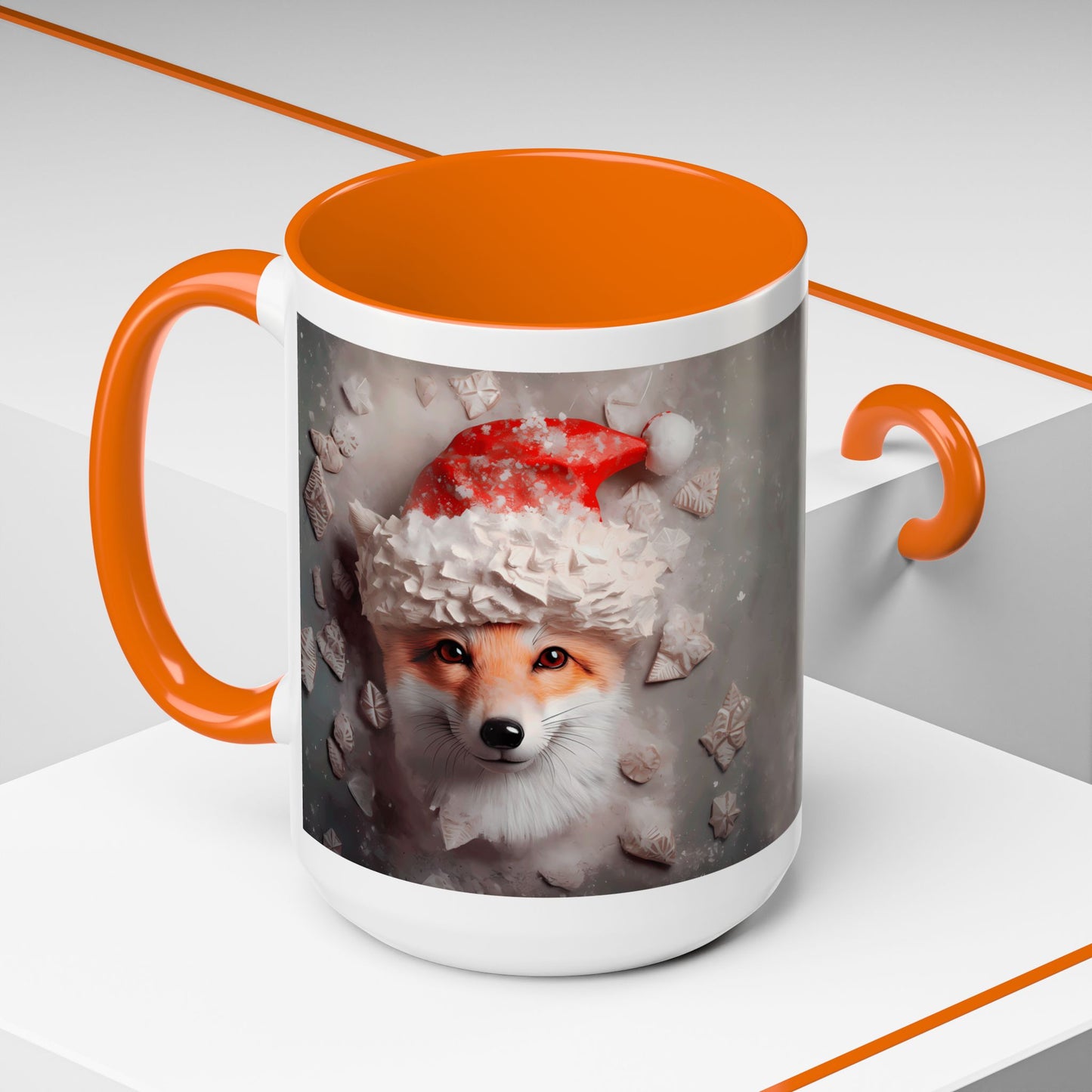 Festive Fox Coffee Mug - Perfect for Holiday Cheer, Gift for Animal Lovers, Winter Decor, Cozy Mornings, Cute Tea Cup