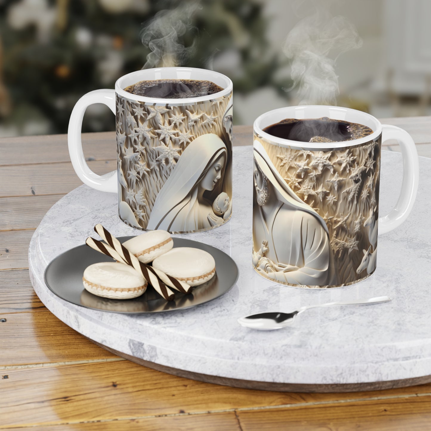 Nativity Scene Ceramic Mugs - Perfect Holiday Gift for Christmas, Cozy Morning Coffee, Religious Home Decor, Family Gatherings, [...]