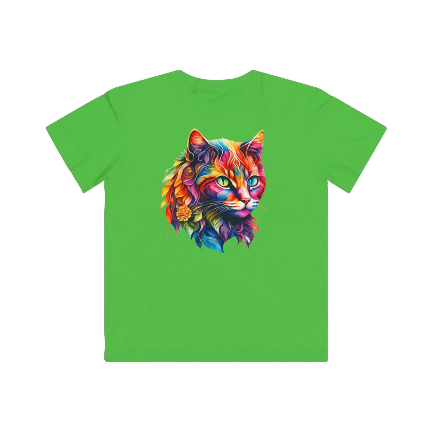 Rainbow Cat Kids Tee - Colorful Animal Shirt, Gift for Animal Lovers, Fun Casual Wear, Birthday Party Outfit