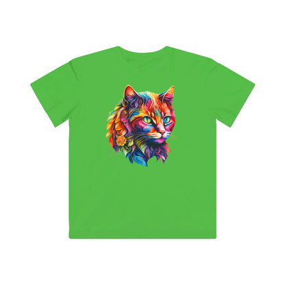 Rainbow Cat Kids Tee - Colorful Animal Shirt, Gift for Animal Lovers, Fun Casual Wear, Birthday Party Outfit