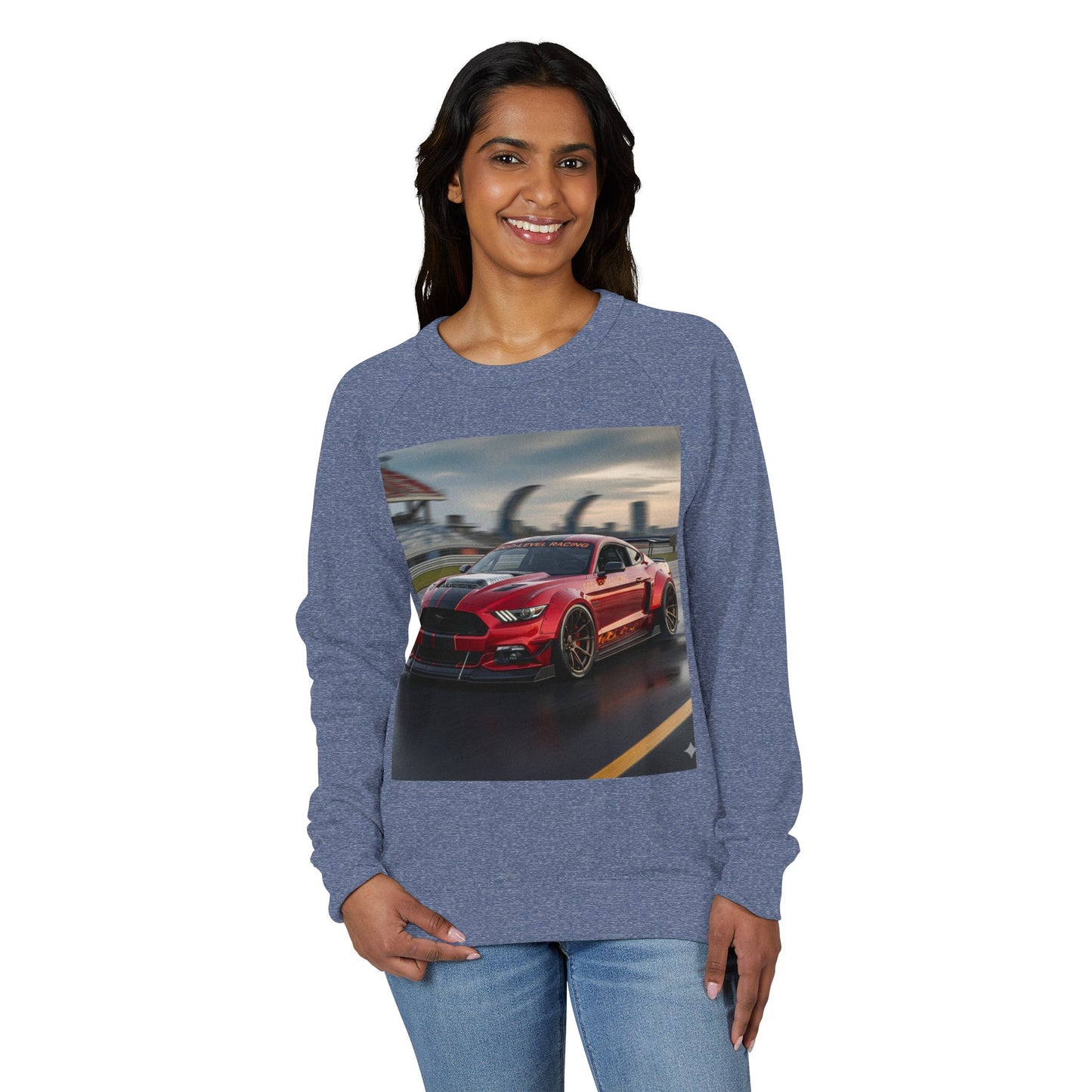 Racing Car Graphic Crewneck Sweatshirt, Unisex Sweatshirt, Automotive Gift, Car Enthusiast Apparel, Casual Style, All-Season Wear