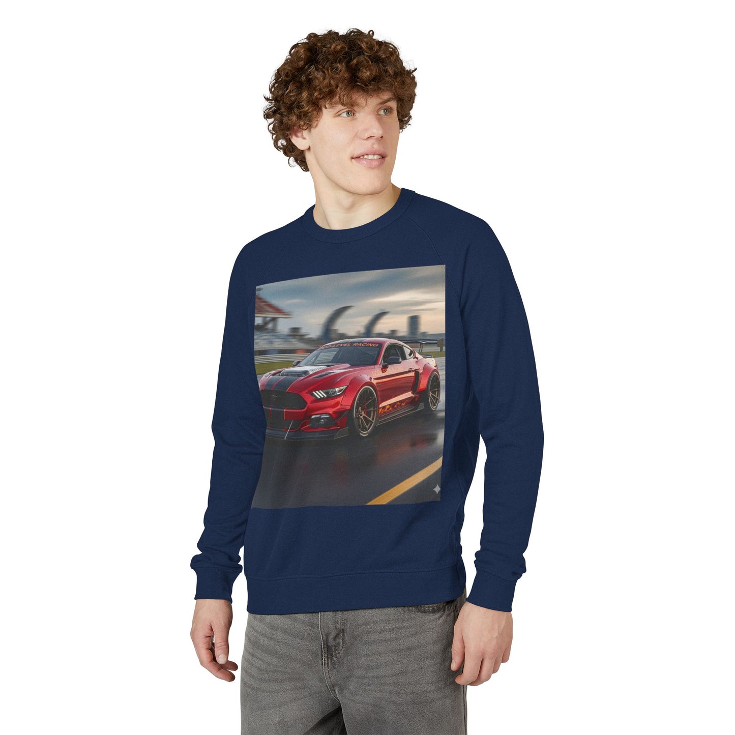 Racing Car Graphic Crewneck Sweatshirt, Unisex Sweatshirt, Automotive Gift, Car Enthusiast Apparel, Casual Style, All-Season Wear