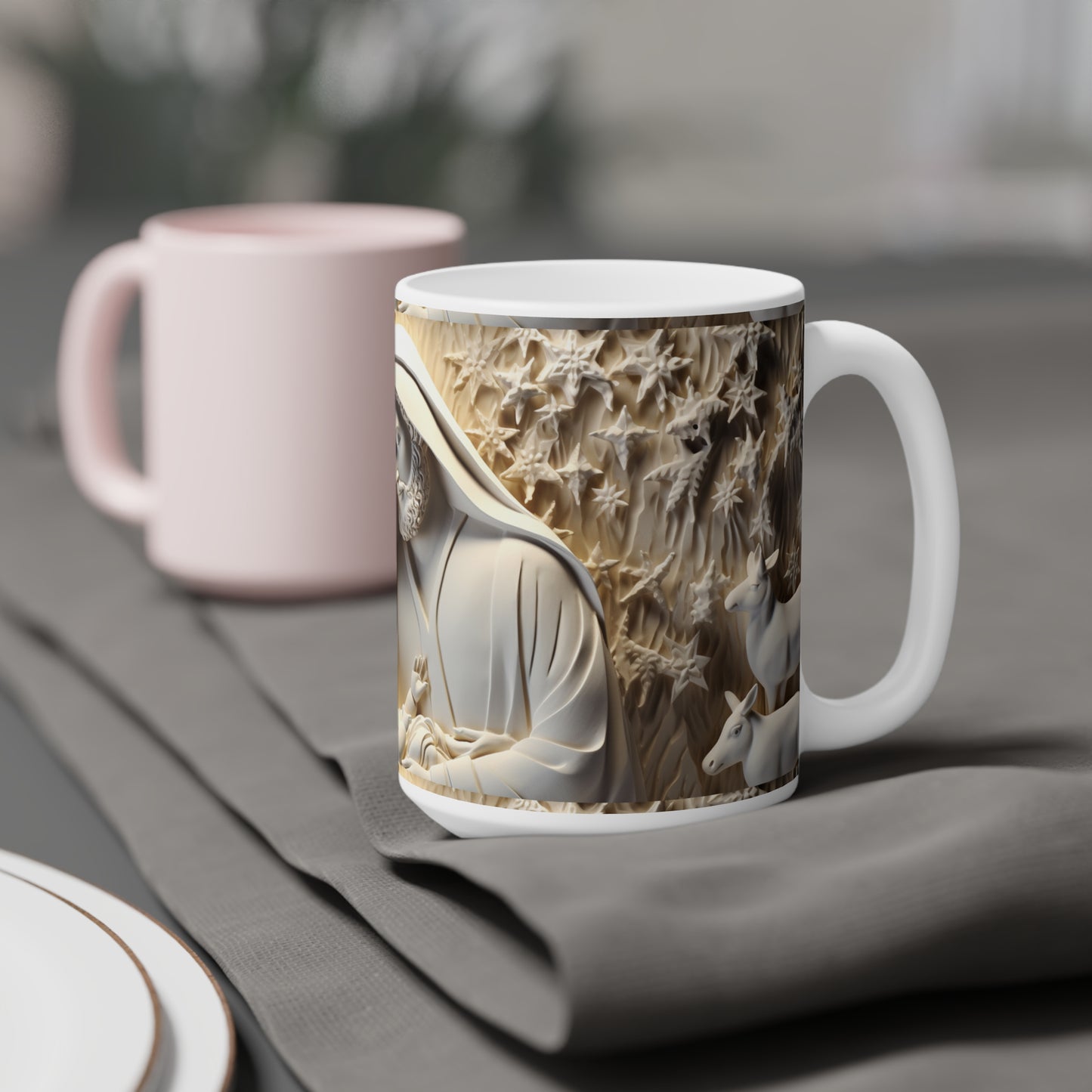 Nativity Scene Ceramic Mugs - Perfect Holiday Gift for Christmas, Cozy Morning Coffee, Religious Home Decor, Family Gatherings, [...]