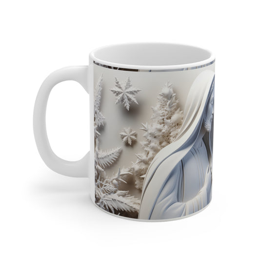 Blessed Family Ceramic Mug - Spiritual Gift for Christmas, Holiday Decor, Cozy Moments, Family Time, Unique Coffee Cup