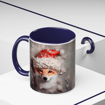 Festive Fox Coffee Mug - Perfect for Holiday Cheer, Gift for Animal Lovers, Winter Decor, Cozy Mornings, Cute Tea Cup