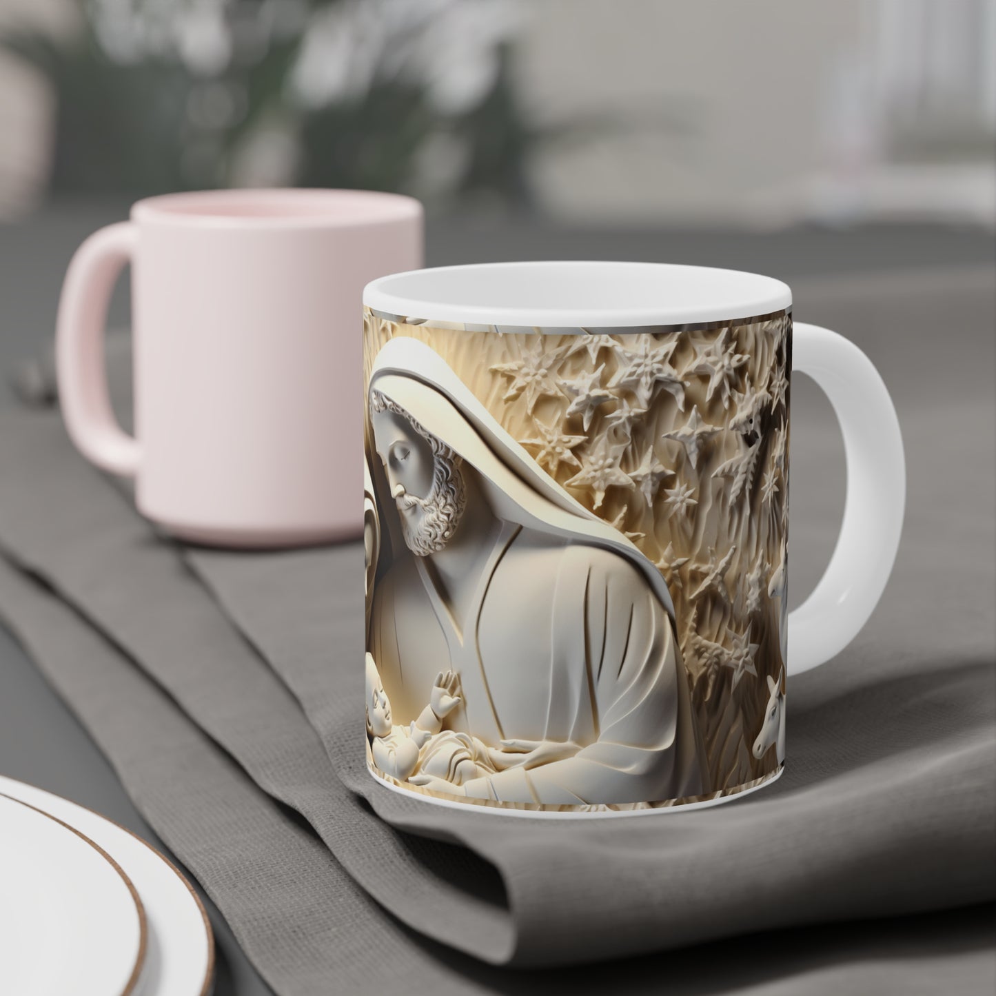 Nativity Scene Ceramic Mugs - Perfect Holiday Gift for Christmas, Cozy Morning Coffee, Religious Home Decor, Family Gatherings, [...]