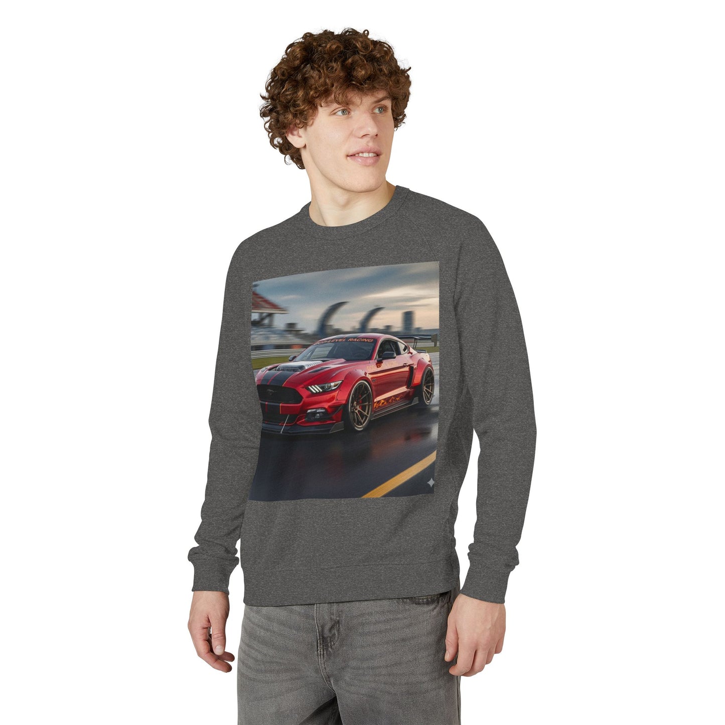 Racing Car Graphic Crewneck Sweatshirt, Unisex Sweatshirt, Automotive Gift, Car Enthusiast Apparel, Casual Style, All-Season Wear