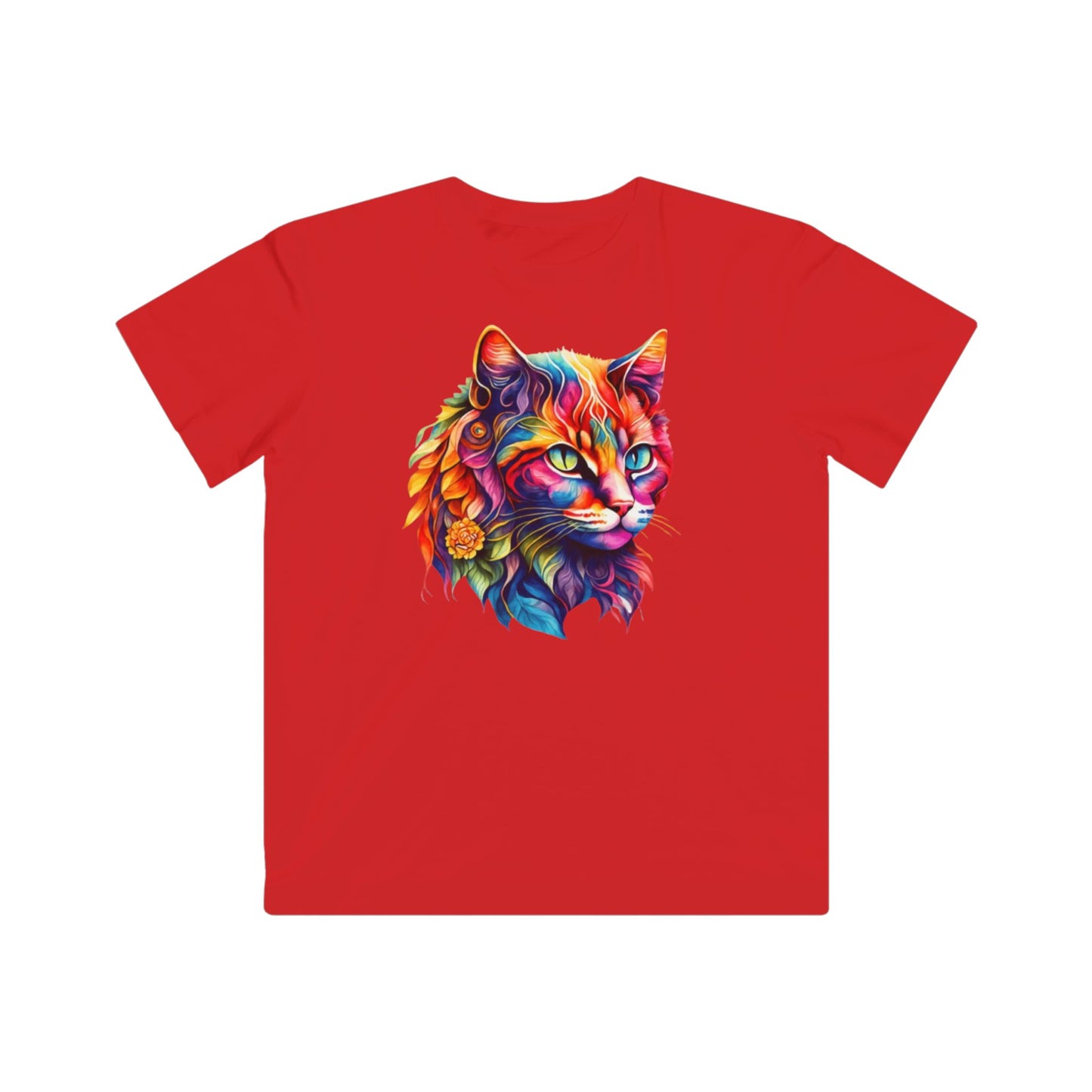 Rainbow Cat Kids Tee - Colorful Animal Shirt, Gift for Animal Lovers, Fun Casual Wear, Birthday Party Outfit