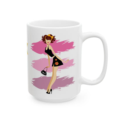 Ceramic mug for coffee, tea and hot chocolate.