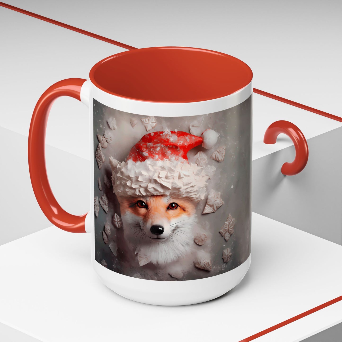 Festive Fox Coffee Mug - Perfect for Holiday Cheer, Gift for Animal Lovers, Winter Decor, Cozy Mornings, Cute Tea Cup