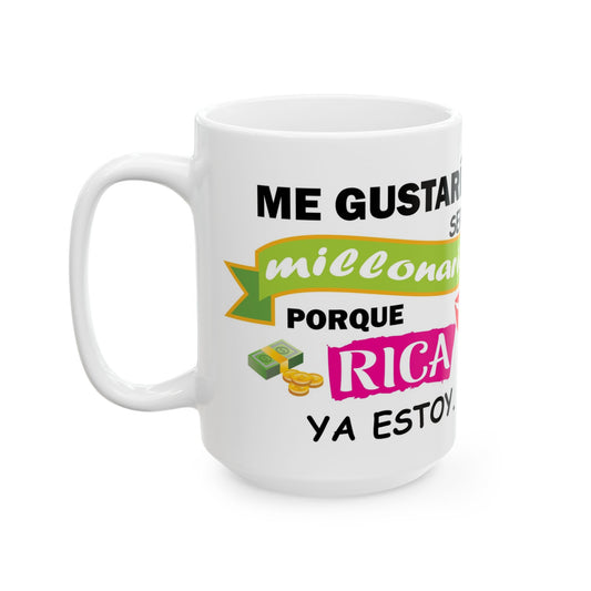 Ceramic mug for coffee, tea and hot chocolate.