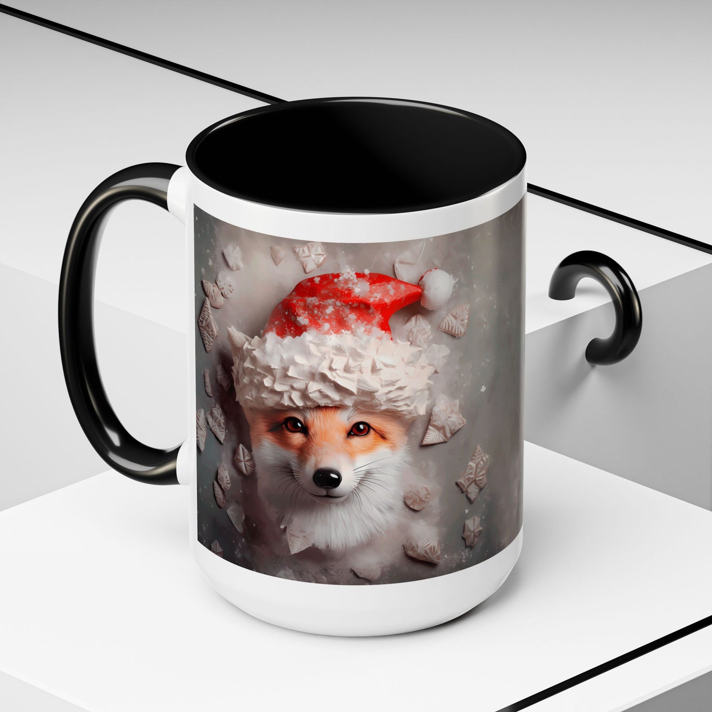 Festive Fox Coffee Mug - Perfect for Holiday Cheer, Gift for Animal Lovers, Winter Decor, Cozy Mornings, Cute Tea Cup