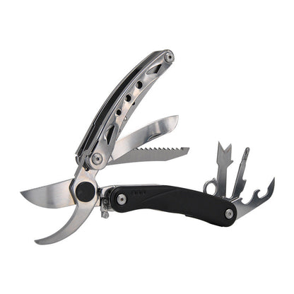 Wautton Multipurpose Garden Clippers with Screwdriver, Saw, Knife, Ruler & More, Compact Garden Shears for Gardening, Camping & Survival Tools-4
