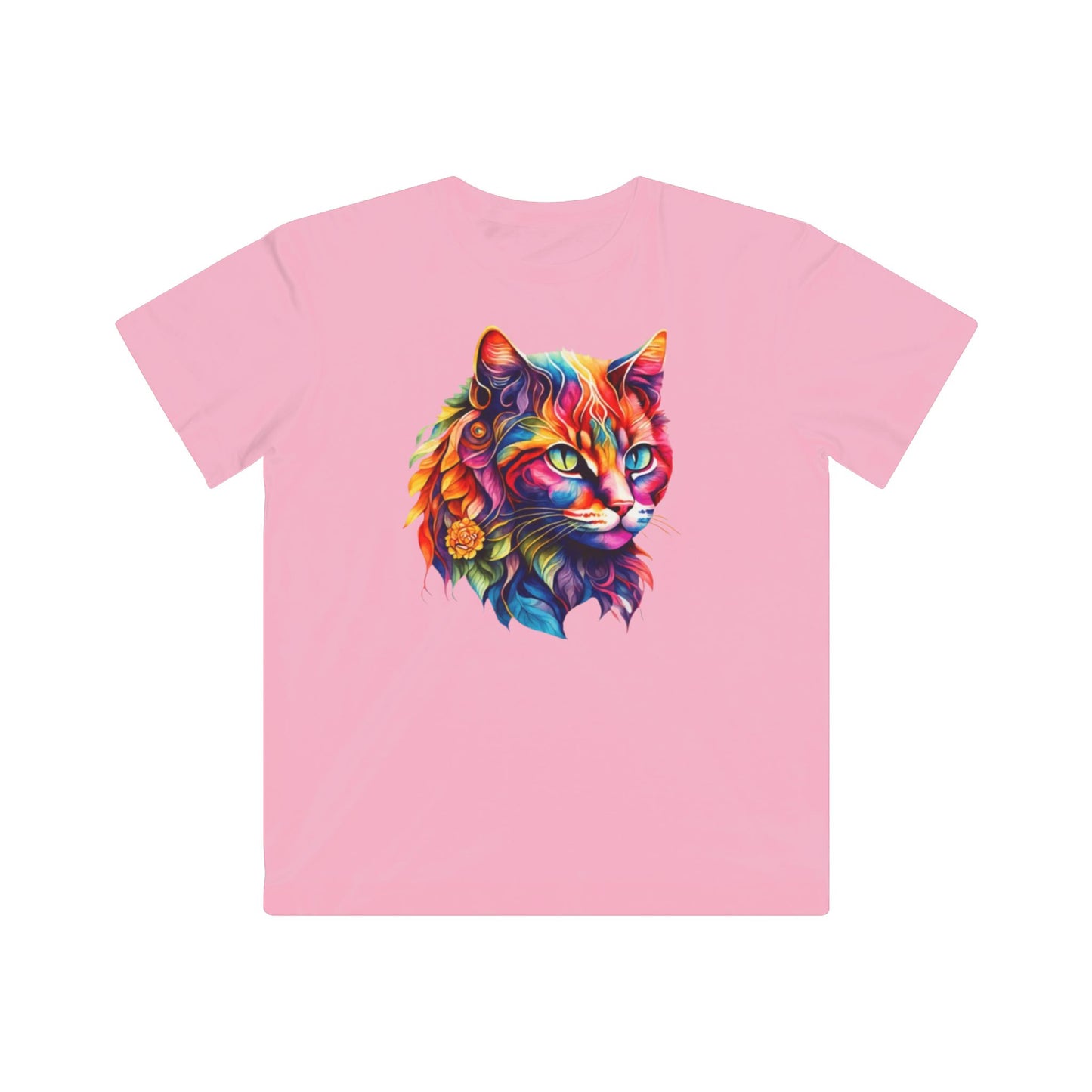 Rainbow Cat Kids Tee - Colorful Animal Shirt, Gift for Animal Lovers, Fun Casual Wear, Birthday Party Outfit