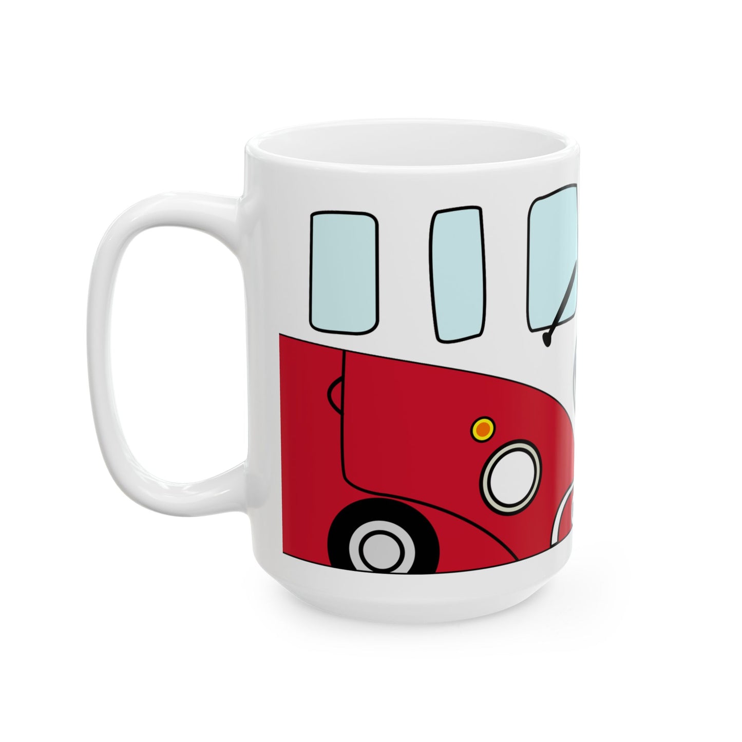 VW Peace Ceramic Mug - 11oz & 15oz Travel Style Coffee Cup for Hippie Lovers