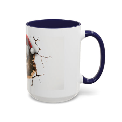 Santa Llama Accent Coffee Mug - Fun Holiday Gift for Animal Lovers, Perfect for Christmas, Office Decor, Mug Collection, Home & Kitchen