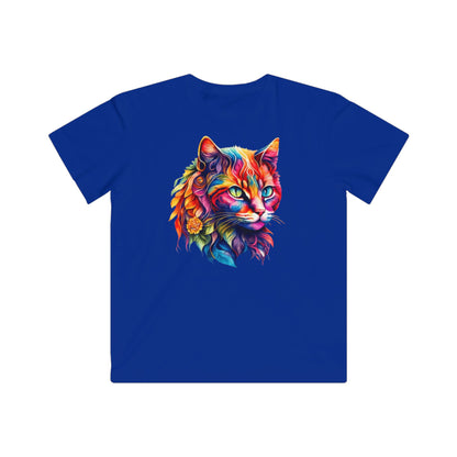Rainbow Cat Kids Tee - Colorful Animal Shirt, Gift for Animal Lovers, Fun Casual Wear, Birthday Party Outfit