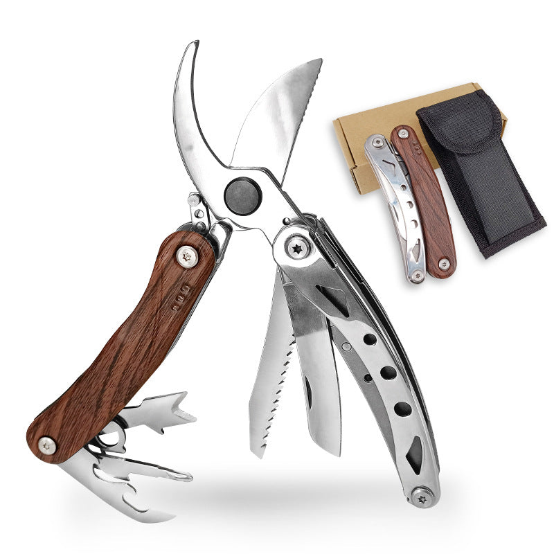 Wautton Multipurpose Garden Clippers with Screwdriver, Saw, Knife, Ruler & More, Compact Garden Shears for Gardening, Camping & Survival Tools-5