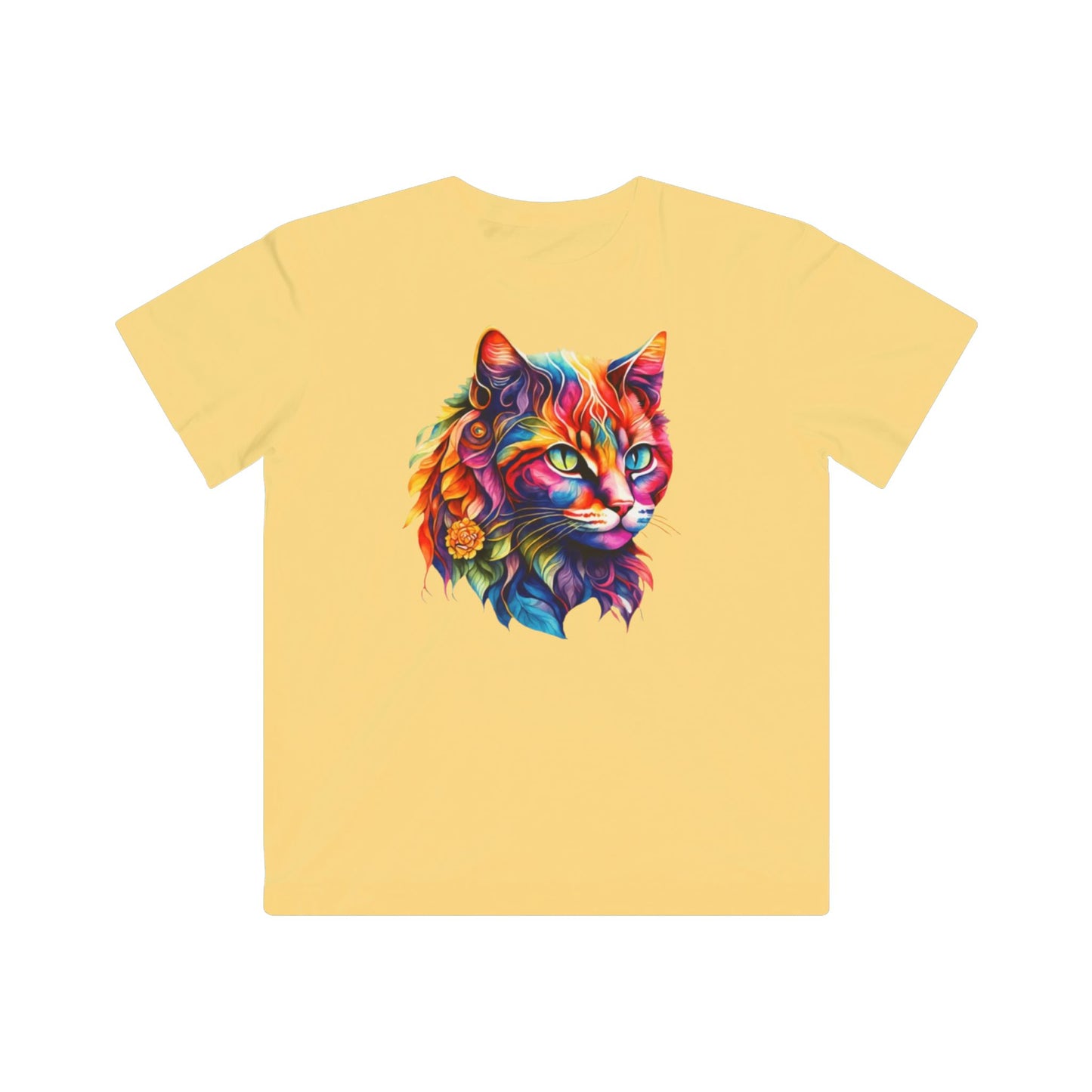Rainbow Cat Kids Tee - Colorful Animal Shirt, Gift for Animal Lovers, Fun Casual Wear, Birthday Party Outfit
