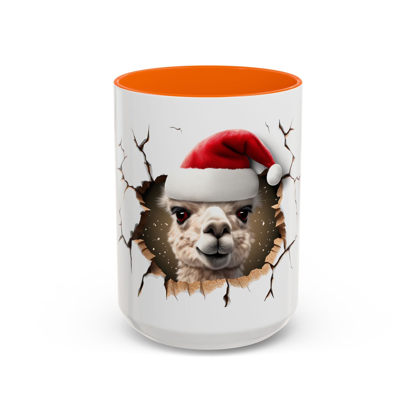 Santa Llama Accent Coffee Mug - Fun Holiday Gift for Animal Lovers, Perfect for Christmas, Office Decor, Mug Collection, Home & Kitchen