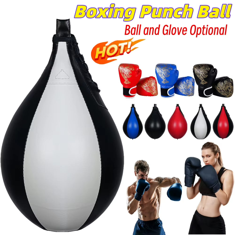 Professional PU Leather Boxing Speed Ball - Reflex Training and Stress Relief Punching Bag