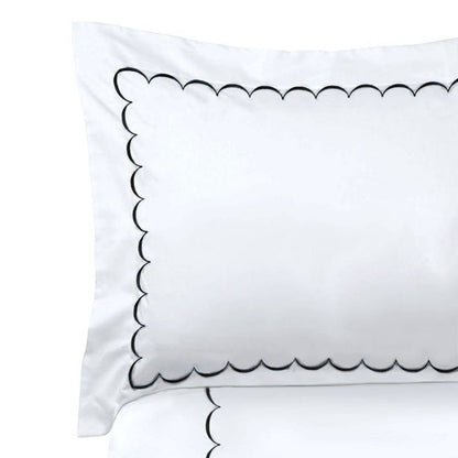 Scallops - Pure Linen Embroidered Edge Duvet Cover Sets-3